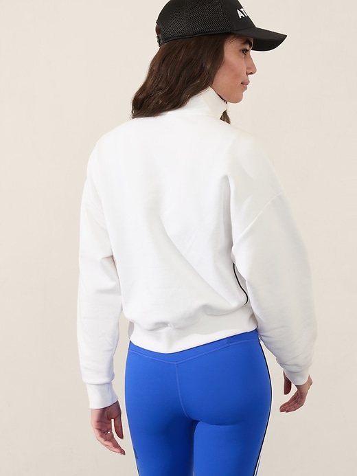 Image number 3 showing, Forever Fleece 1/2 Zip High Hip Piping Sweatshirt