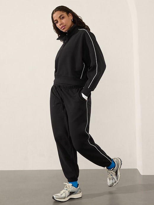 Image number 5 showing, Forever Fleece 1/2 Zip High Hip Piping Sweatshirt