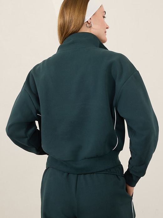 Image number 3 showing, Forever Fleece 1/2 Zip High Hip Piping Sweatshirt