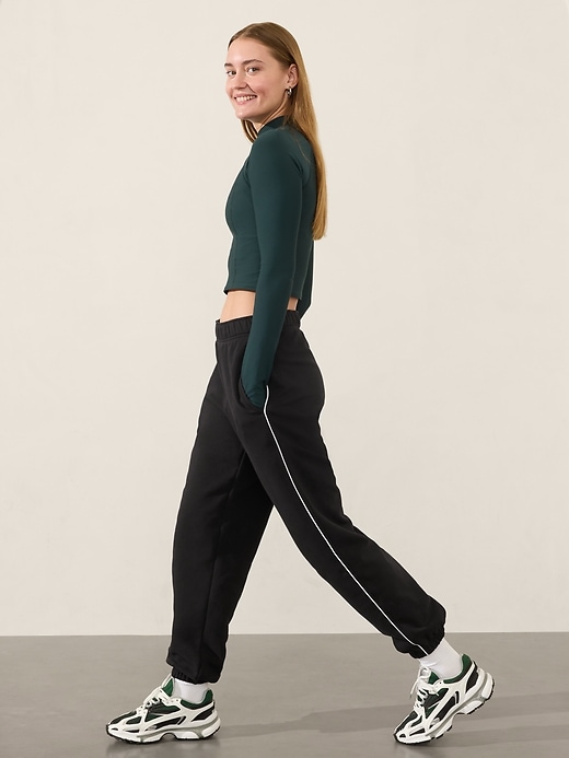 Image number 5 showing, Forever Fleece High Rise Piping Jogger