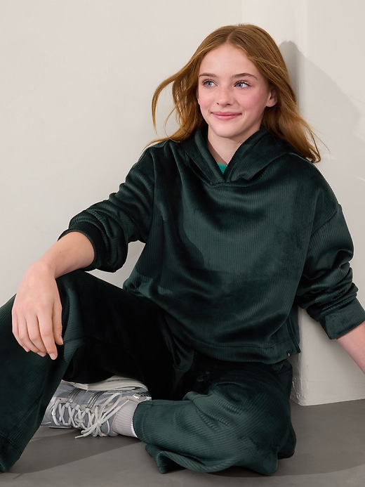 View large product image 1 of 3. Athleta Girl Cozy Rib Hoodie