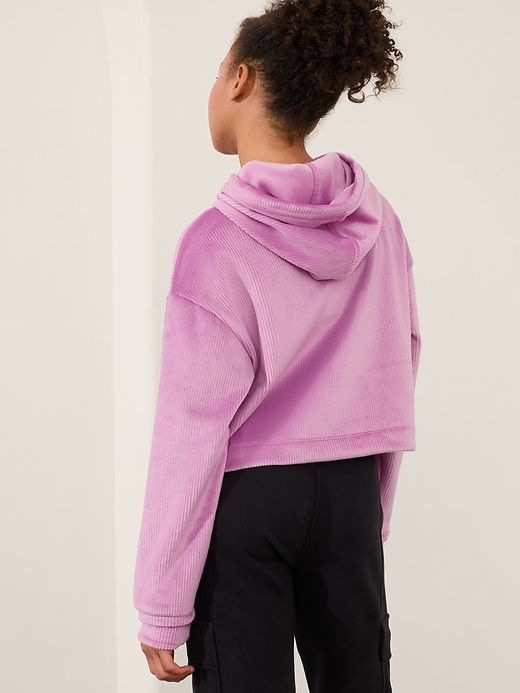 View large product image 2 of 3. Athleta Girl Cozy Rib Hoodie