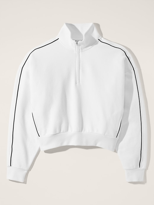 Image number 7 showing, Forever Fleece 1/2 Zip High Hip Piping Sweatshirt