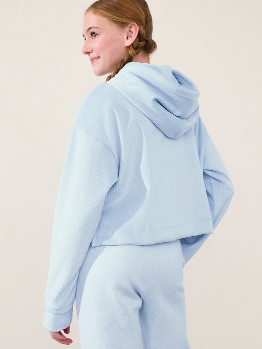 View large product image 2 of 3. Athleta Girl Cozy Rib Hoodie