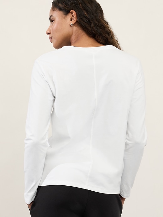 Image number 2 showing, Essential Long V-Neck Top