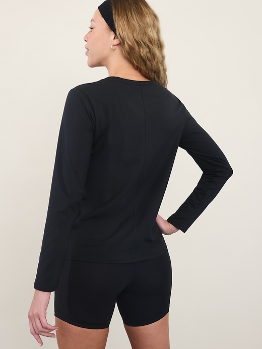 Image number 2 showing, Essential Long V-Neck Top