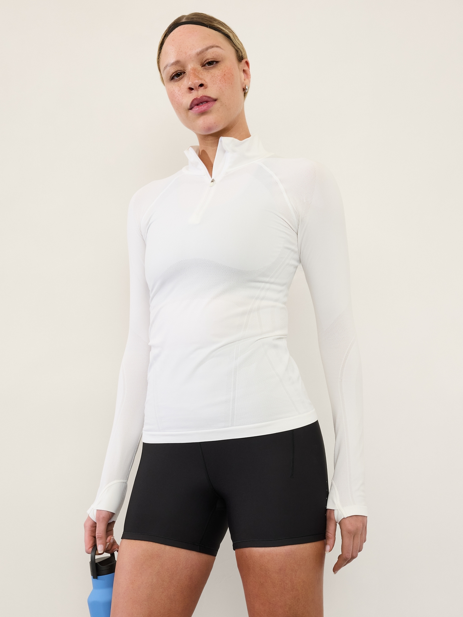 Athleta run free half zip online