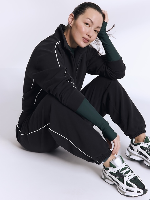 Image number 8 showing, Forever Fleece 1/2 Zip High Hip Piping Sweatshirt