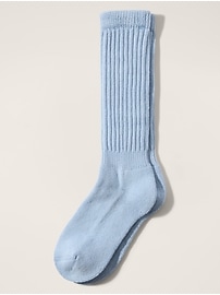 View large product image 2 of 2. Cloud Scrunch Sock