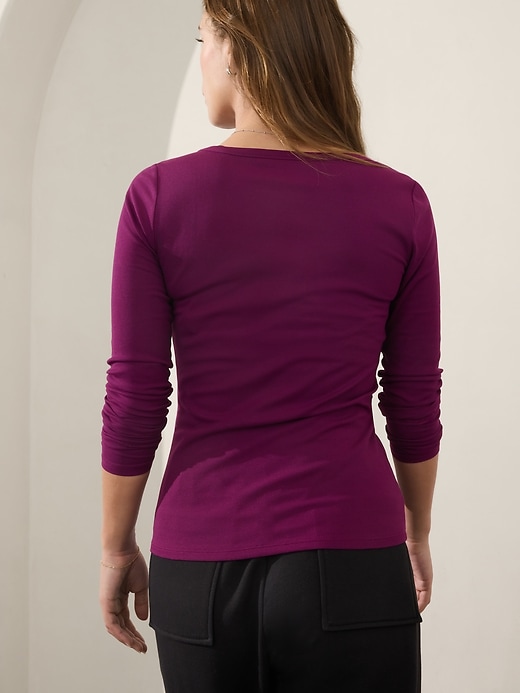 Image number 6 showing, Signature Rib Henley Top