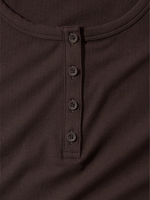 Image number 2 showing, Signature Rib Henley Top