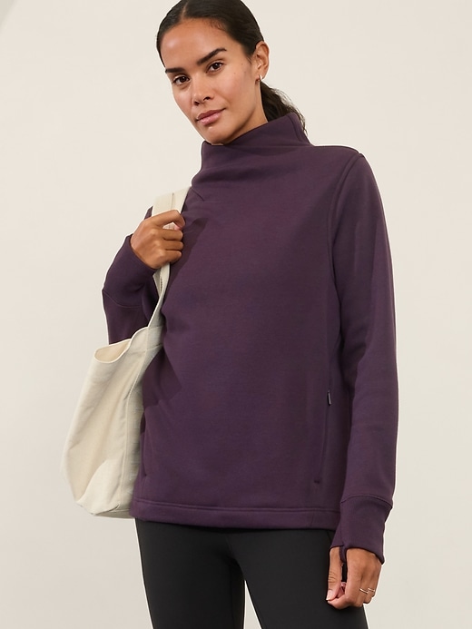 Image number 1 showing, Cozy Karma Twist Neck Sweatshirt