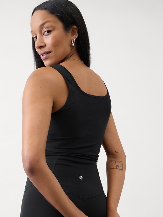 Image number 2 showing, Signature Rib Square Neck Crop Tank