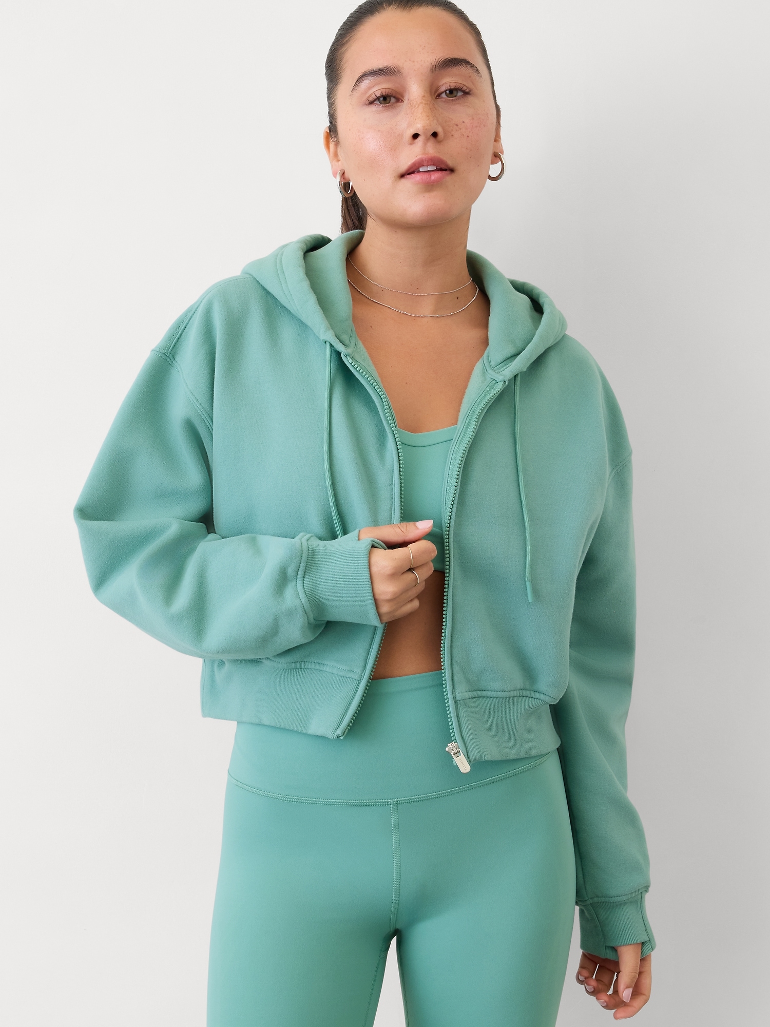 Forever Fleece Crop Full Zip