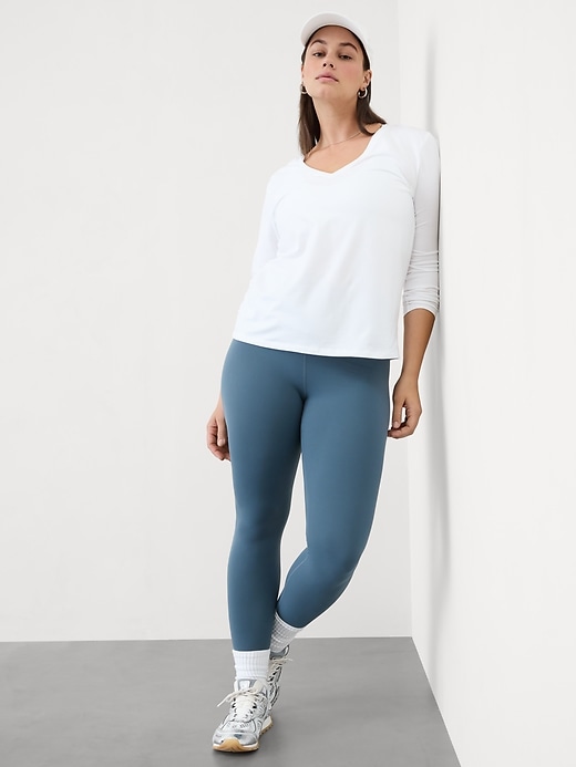 Image number 5 showing, Essential Long V-Neck Top