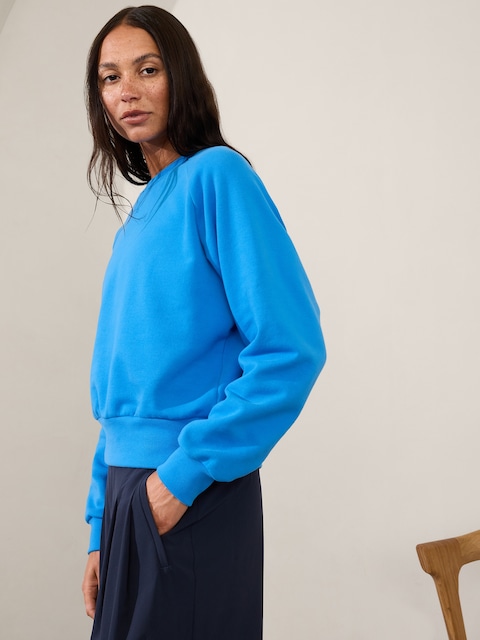 Forever Fleece Relaxed Crew Sweatshirt - Blue