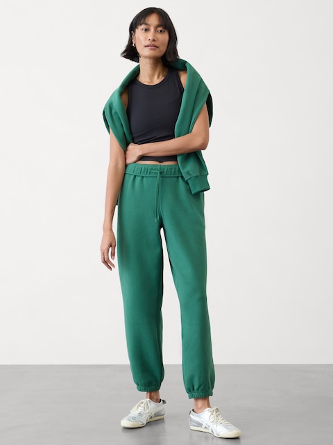 Forever Fleece High Rise Jogger - Green