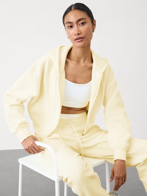 Forever Fleece Crop Full Zip - Glow