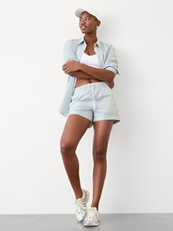 Midday Mid Rise Poplin Short