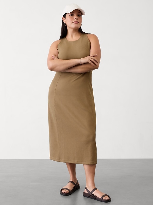 Image number 1 showing, Seasoft Rib Midi Tank Dress