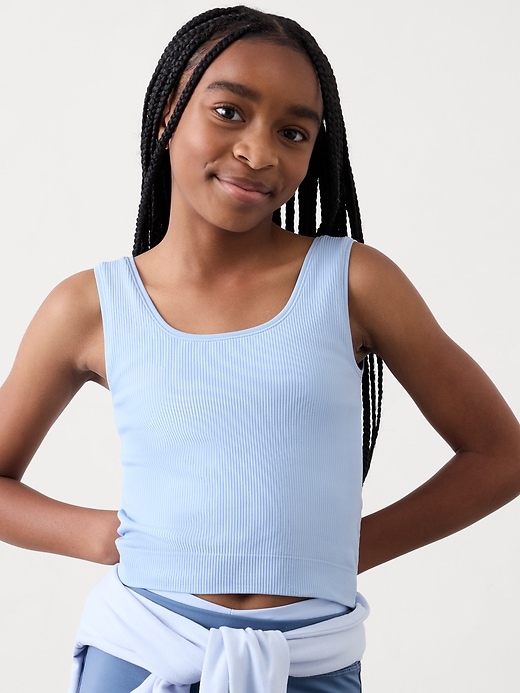 Image number 4 showing, Athleta Girl Rise Above Rib Crop Tank