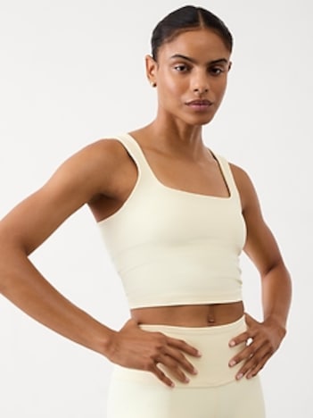 Transcend Square Neck Crop Sports Bra A-C
