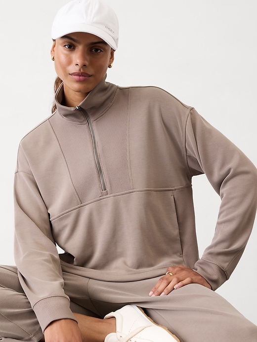 Image number 1 showing, Seasoft Rib 1/4 Zip Popover