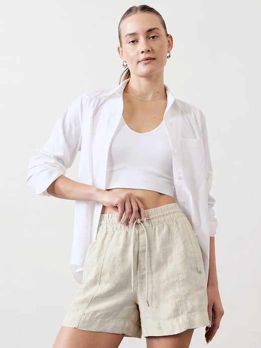 Image number 4 showing, Retreat Linen Mid Rise 4" Short