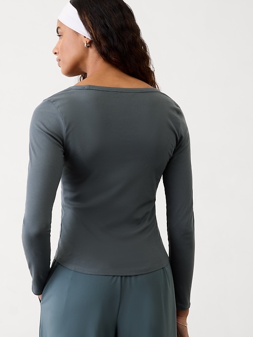 Image number 6 showing, Signature Rib Square Neck Top