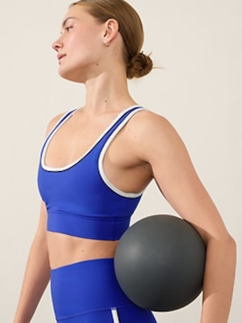Breathe Longline Piping Sports Bra A-C