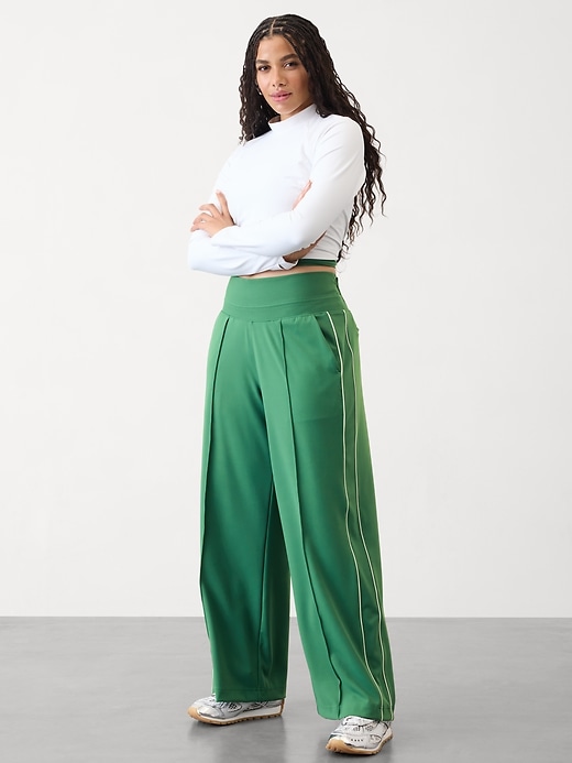 Image number 5 showing, Venice High Rise Track Stripe Wide Leg Pant