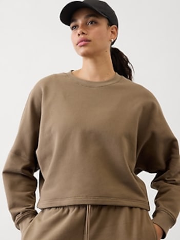 Forever Fleece Dolman Crop Sweatshirt