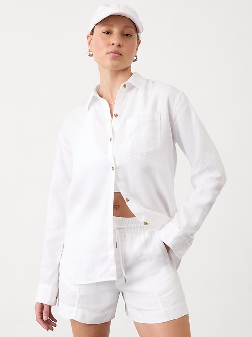 Image number 1 showing, Retreat Linen Top