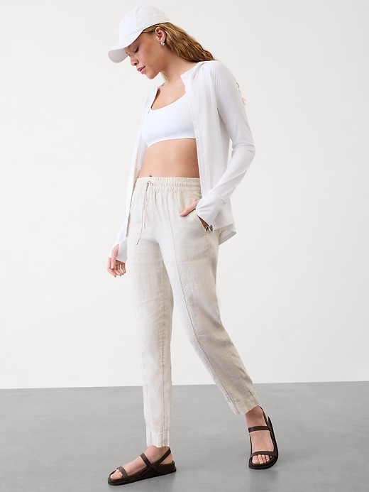 Image number 5 showing, Retreat Linen Ankle Pant