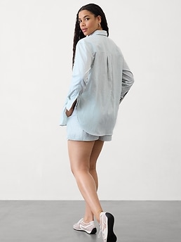 Midday Oversized Poplin Shirt - Multi - image 2