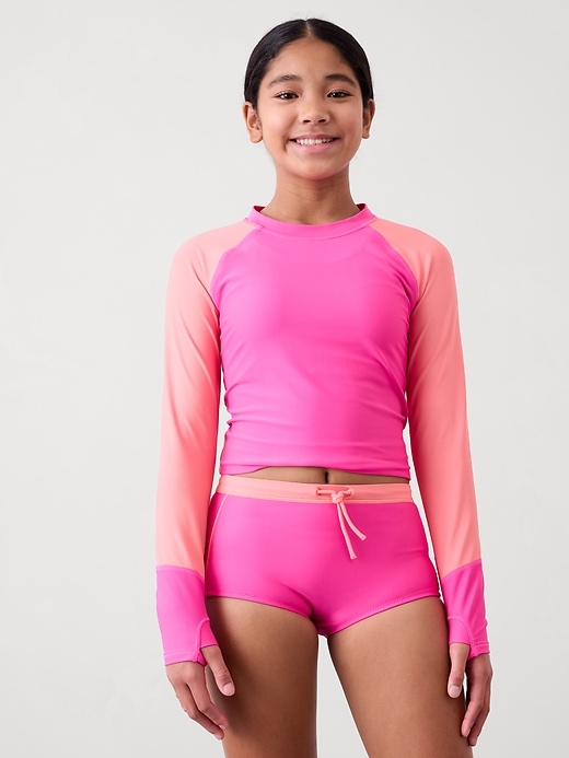 View large product image 1 of 2. Athleta Girl High Rise Swim Shortie