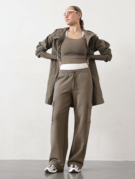 Image number 4 showing, Forever Fleece Mid Rise Cargo Pant