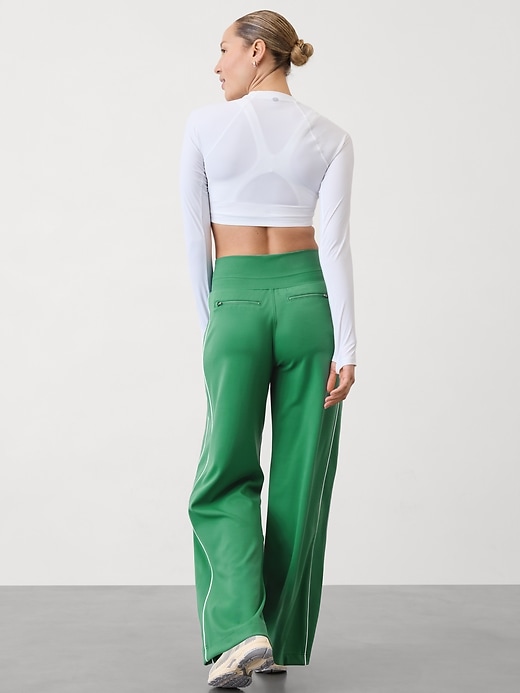 Image number 3 showing, Venice High Rise Track Stripe Wide Leg Pant