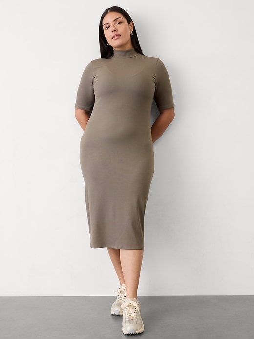 Image number 3 showing, Signature Rib Mock Neck Dress