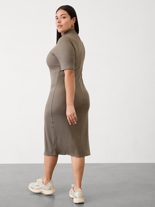 Image number 4 showing, Signature Rib Mock Neck Dress