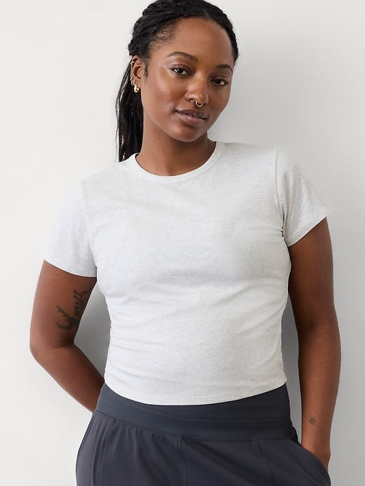 Image number 1 showing, Signature Rib Crop Tee