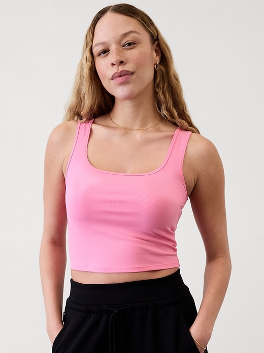 Image number 1 showing, Signature Rib Square Crop Tank