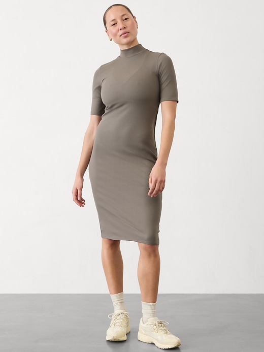 Image number 6 showing, Signature Rib Mock Neck Dress