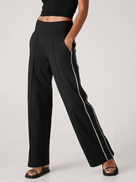 Venice High Rise Track Stripe Wide Leg Pant
