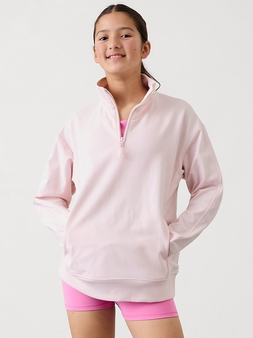 Image number 1 showing, Athleta Girl All Day 1/4 Zip Sweatshirt