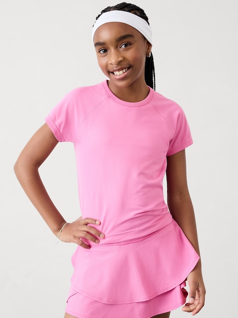 Athleta Girl Power Up Sport Length Tee - Pink