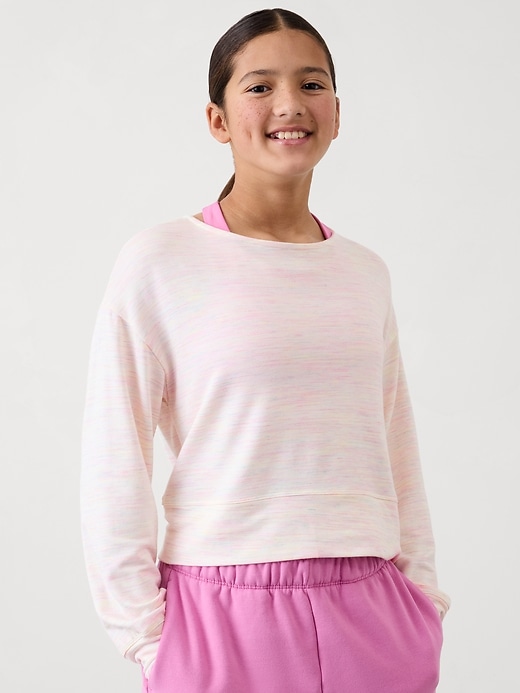 Image number 1 showing, Athleta Girl Coaster Luxe Twist Sweatshirt