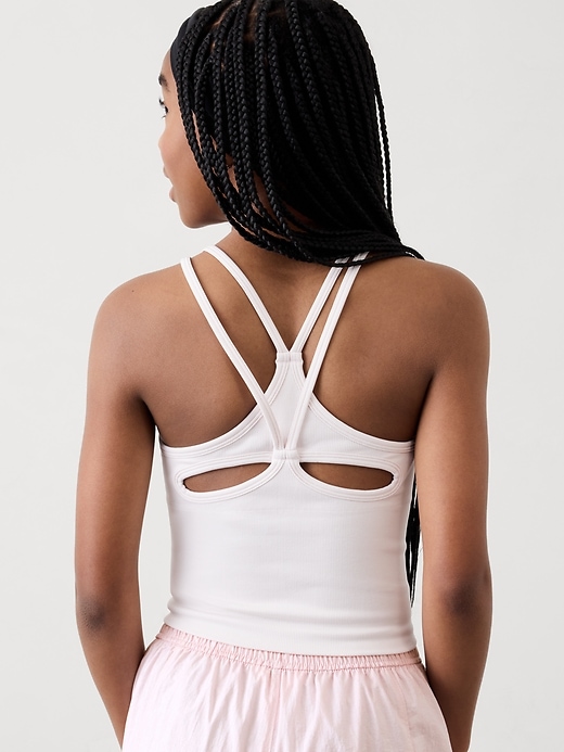 Image number 3 showing, Athleta Girl Rise Above Strappy Crop Tank