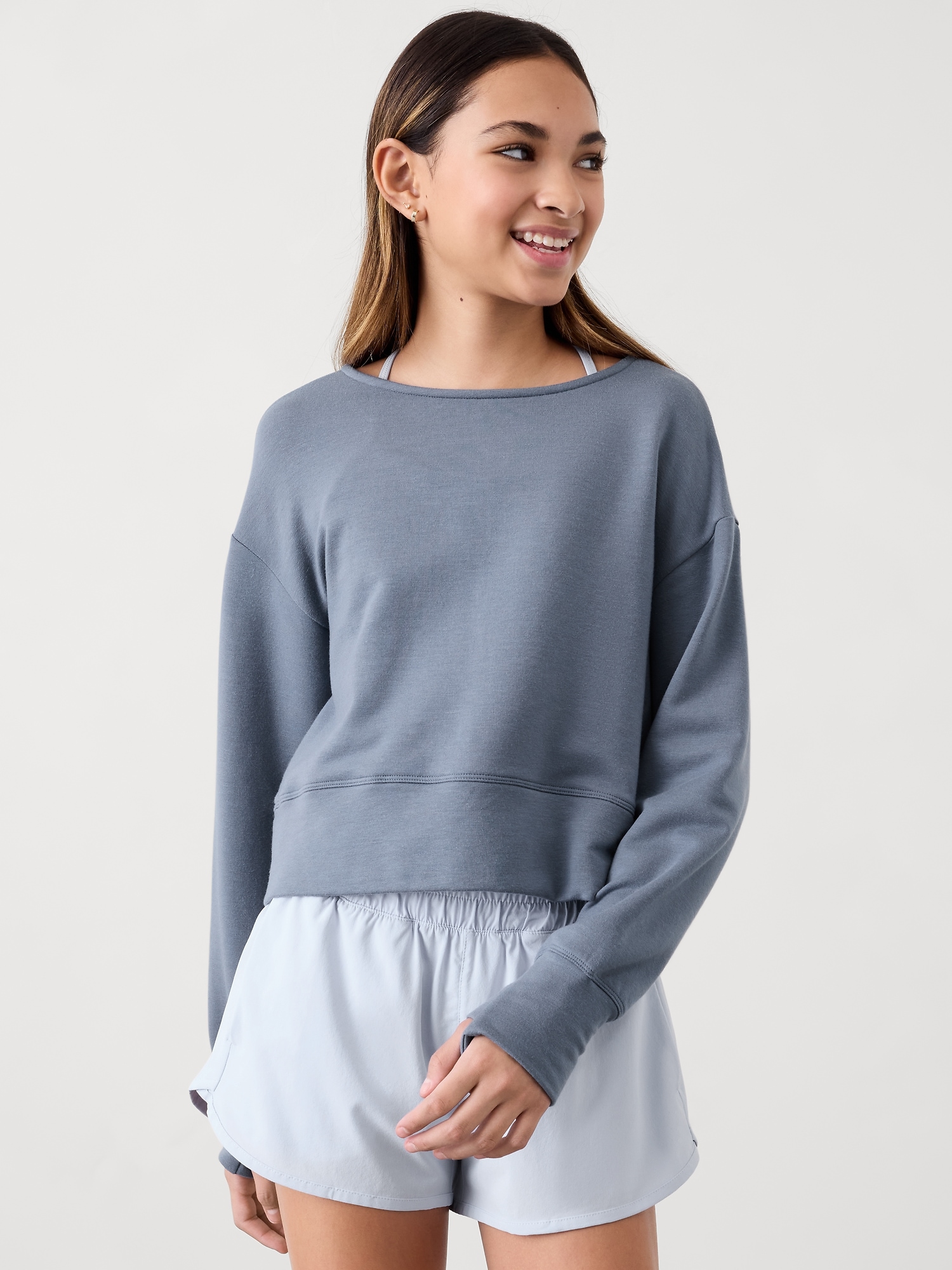 Athleta Girl Coaster Luxe Twist Sweatshirt