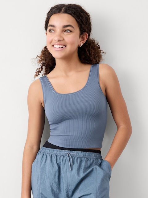 Athleta Girl Rise Above Rib Crop Tank